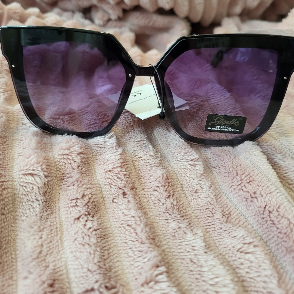 Fashion Black and Purple Sunglasses New